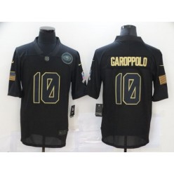 San Francisco 49ers #10 Jimmy Garoppolo Black 2020 Salute To Service Limited Jersey