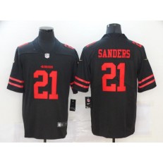 San Francisco 49ers #21 Deion Sanders Black Vapor Untouchable Limited Jersey