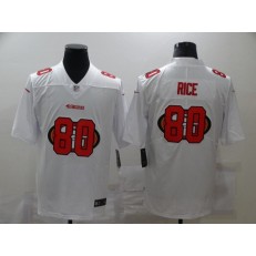 San Francisco 49ers #80 Jerry Rice White Shadow Logo Limited Jersey