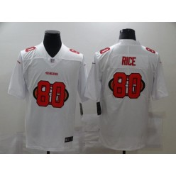 San Francisco 49ers #80 Jerry Rice White Shadow Logo Limited Jersey