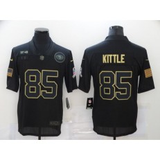 San Francisco 49ers #85 George Kittle Black 2020 Salute To Service Limited Jersey