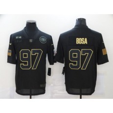 San Francisco 49ers #97 Nick Bosa Black 2020 Salute To Service Limited Jersey