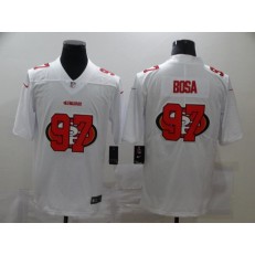 San Francisco 49ers #97 Nick Bosa White Shadow Logo Limited Jersey