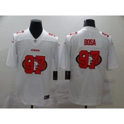 San Francisco 49ers #97 Nick Bosa White Shadow Logo Limited Jersey