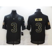Seattle Seahawks #3 Russell Wilson Black 2020 Salute To Service Limited Jersey