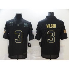Seattle Seahawks #3 Russell Wilson Black 2020 Salute To Service Limited Jersey