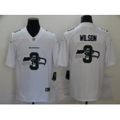 Seattle Seahawks #3 Russell Wilson White Shadow Logo Limited Jersey