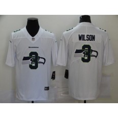 Seattle Seahawks #3 Russell Wilson White Shadow Logo Limited Jersey