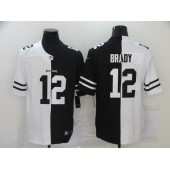 Tampa Bay Buccaneers #12 Tom Brady Black And White Split Vapor Untouchable Limited Jersey