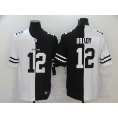 Tampa Bay Buccaneers #12 Tom Brady Black And White Split Vapor Untouchable Limited Jersey