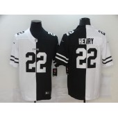 Tennessee Titans #22 Derrick Henry Black And White Split Vapor Untouchable Limited Jersey