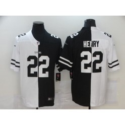 Tennessee Titans #22 Derrick Henry Black And White Split Vapor Untouchable Limited Jersey