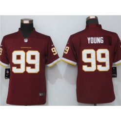 Washington Football Team #99 Chase Young Red Women Vapor Untouchable Limited Jersey