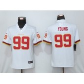 Washington Football Team #99 Chase Young White Women Vapor Untouchable Limited Jersey