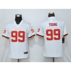 Washington Football Team #99 Chase Young White Women Vapor Untouchable Limited Jersey