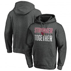 Arizona Cardinals Heather Charcoal Stronger Together Pullover Hoodie