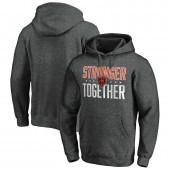 Chicago Bears Heather Charcoal Stronger Together Pullover Hoodies