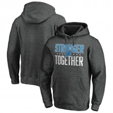 Detriot lions Heather Charcoal Stronger Together Pullover Hoodies