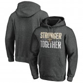 New Orleans Saints Heather Charcoal Stronger Together Pullover Hoodies