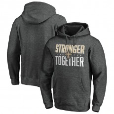 New Orleans Saints Heather Charcoal Stronger Together Pullover Hoodies