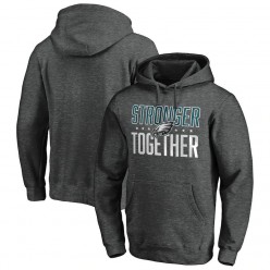 Philadelphia Eagles Heather Charcoal Stronger Together Pullover Hoodie.webp