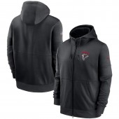 Atlanta Falcons Nike Black Sideline Impact Lockup Performance Full-Zip Hoodie