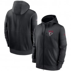 Atlanta Falcons Nike Black Sideline Impact Lockup Performance Full-Zip Hoodie