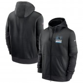 Carolina Panthers Nike Black Sideline Impact Lockup Performance Full-Zip Hoodie