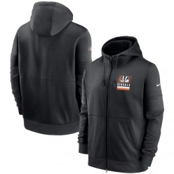 Cincinnati Bengals Nike Black Sideline Impact Lockup Performance Full-Zip Hoodie