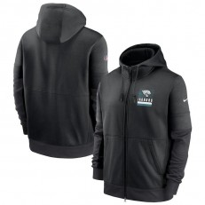 Jacksonville Jaguars Nike Black Sideline Impact Lockup Performance Full-Zip Hoodie