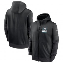 Jacksonville Jaguars Nike Black Sideline Impact Lockup Performance Full-Zip Hoodie