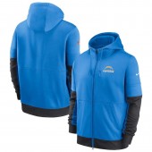 Los Angeles Chargers Nike Powder Blue Sideline Impact Lockup Performance Full-Zip Hoodie
