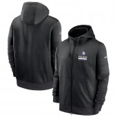 Minnesota Vikings Nike Black Sideline Impact Lockup Performance Full-Zip Hoodie