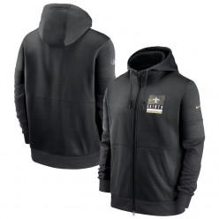 New Orleans Saints Nike Black Sideline Impact Lockup Performance Full-Zip Hoodie