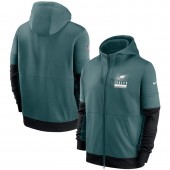 Philadelphia Eagles Nike Midnight Green Sideline Impact Lockup Performance Full-Zip Hoodie