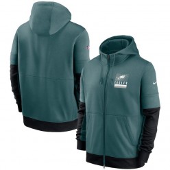 Philadelphia Eagles Nike Midnight Green Sideline Impact Lockup Performance Full-Zip Hoodie