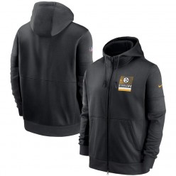 Pittsburgh Steelers Nike Black Sideline Impact Lockup Performance Full-Zip Hoodie