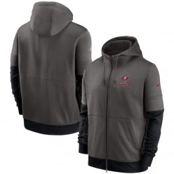 Tampa Bay Buccaneers Nike Pewter Sideline Impact Lockup Performance Full-Zip Hoodie