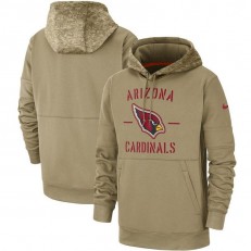Arizona Cardinals Nike Tan 2019 Salute to Service Sideline Therma Pullover Hoodie