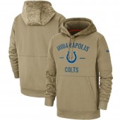 Indianapolis Colts Nike Tan 2019 Salute to Service Sideline Therma Pullover Hoodie