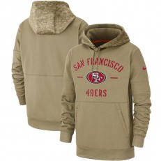 San Francisco 49ers Nike Tan 2019 Salute to Service Sideline Therma Pullover Hoodie
