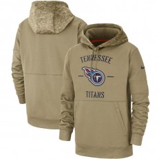 Tennessee Titans Nike Tan 2019 Salute to Service Sideline Therma Pullover Hoodie