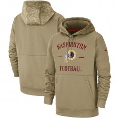 Washington Redskins Nike Tan 2019 Salute to Service Sideline Therma Pullover Hoodie