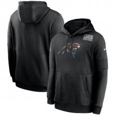 Nike Carolina Panthers Black Crucial Catch Sideline Performance Pullover Hoodie