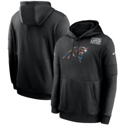 Nike Carolina Panthers Black Crucial Catch Sideline Performance Pullover Hoodie