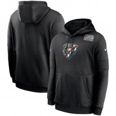 Nike Chicago Bears Black Crucial Catch Sideline Performance Pullover Hoodie