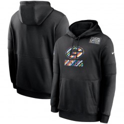 Nike Green Bay Packers Black Crucial Catch Sideline Performance Pullover Hoodie