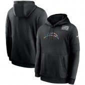 Nike Los Angeles Chargers Black Crucial Catch Sideline Performance Pullover Hoodie