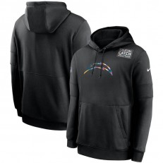 Nike Los Angeles Chargers Black Crucial Catch Sideline Performance Pullover Hoodie