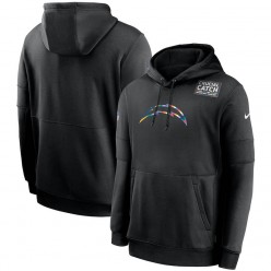 Nike Los Angeles Chargers Black Crucial Catch Sideline Performance Pullover Hoodie